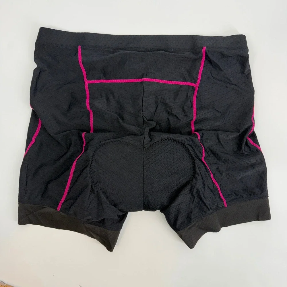 Souke Sports PS6013 Womens‎ Cycling Shorts Black Rose Pink 4D Padded 4XL NEW